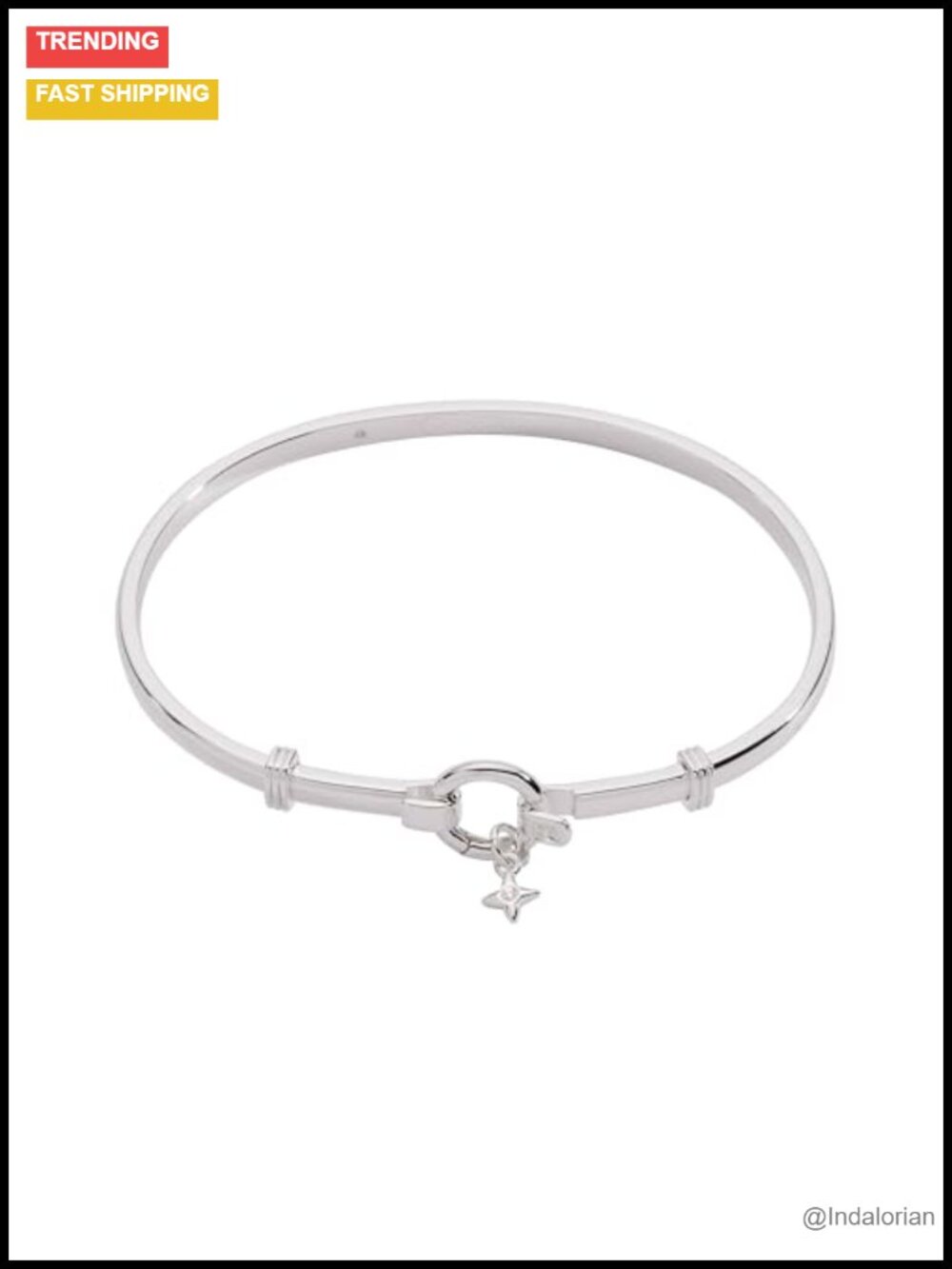 Shiny Silver Tension Bangle Base Bracelet Nickel Free